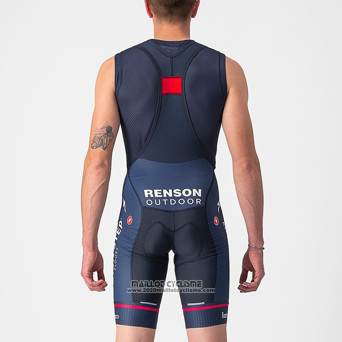 2022 Maillot Cyclisme Deceuninck Quick Step Bleu Blanc Rouge Manches Courtes et Cuissard